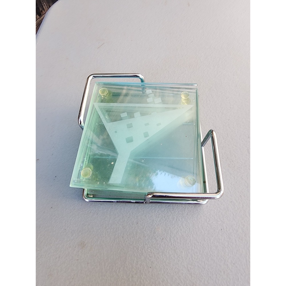 Coaster set with holder - Picture 7 of 8